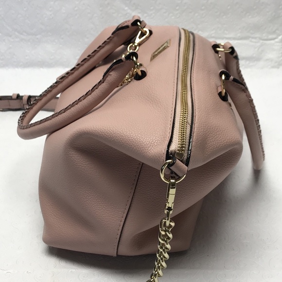 VICTORIA'S SECRET  Slouchy Satchel Tote & WALLET Pink Chain Detail Crossbody NEW - Picture 4 of 8